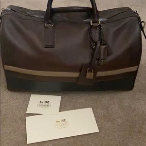 Coach pebble leather 2 day  weekender bag